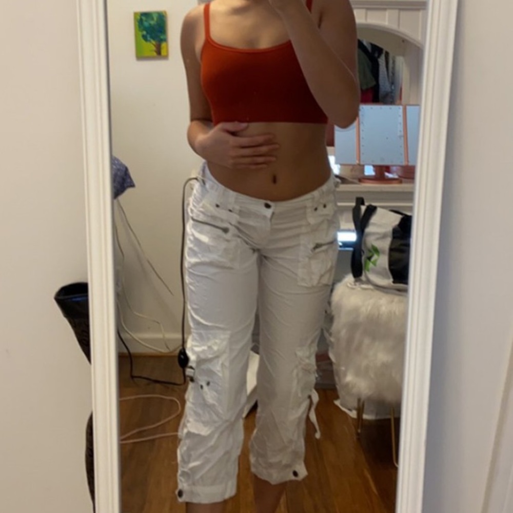 Vintage white Capri cargo pants by Da Nang!